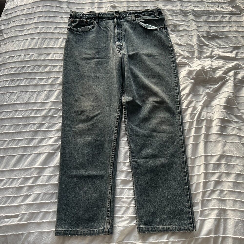 Vintage Levi's 540 Jeans Mens 36x30 Faded Black Grey Denim Relaxed USA Made 1992